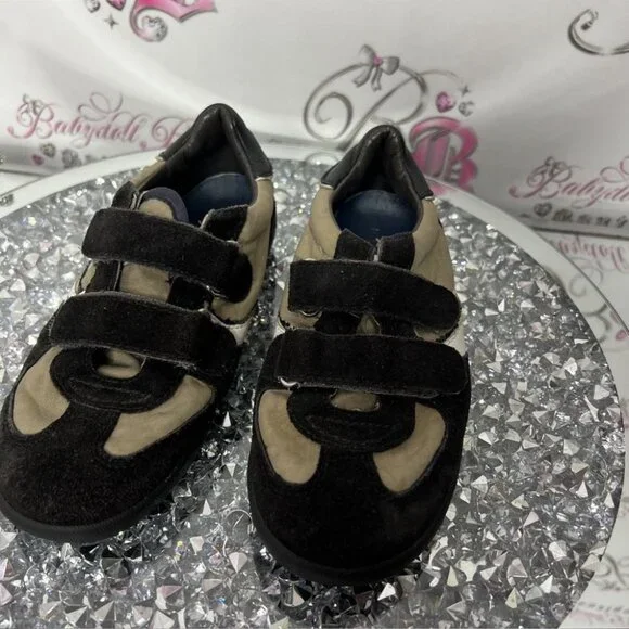 Dolce & Gabbana sneakers Velcro runners black beige classy preppy shoes slip on - Picture 10 of 13